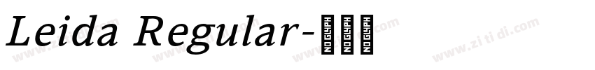 Leida Regular字体转换